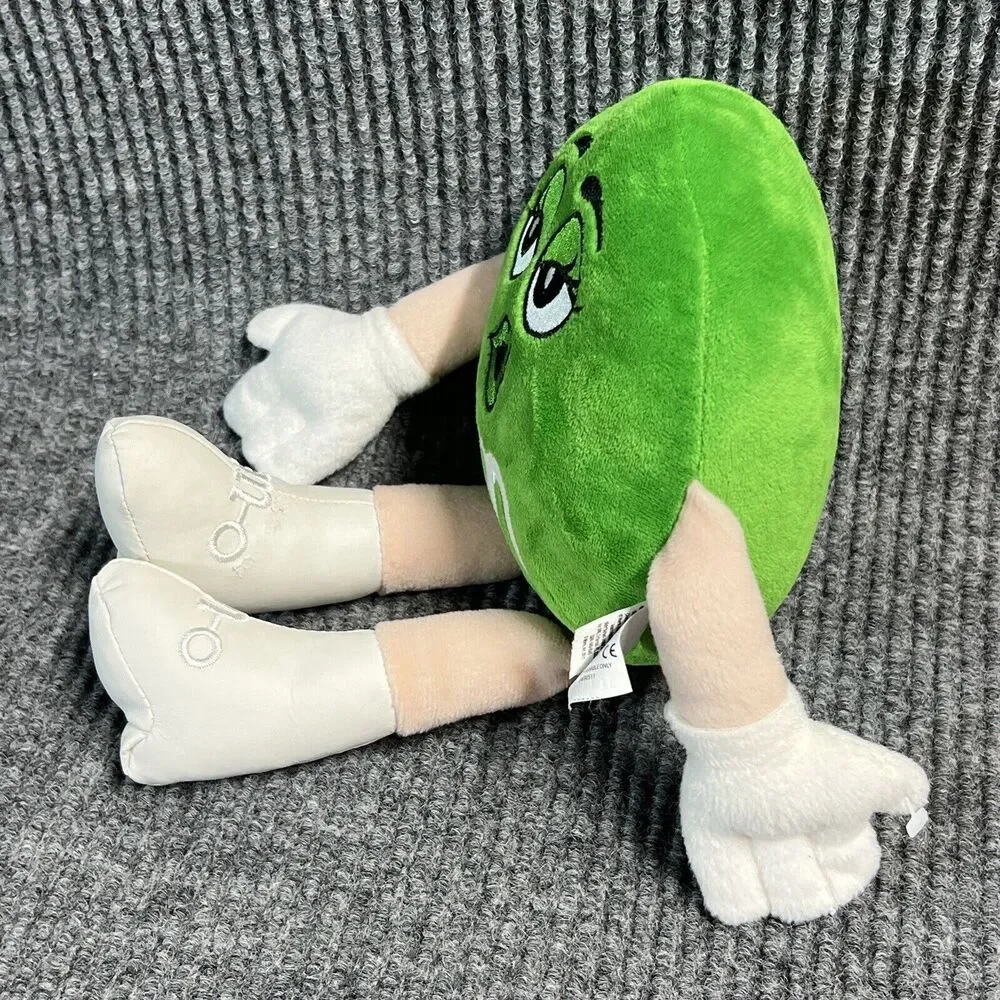 VTG Mars 2011 M&M’s Girl 12” Plush Doll White Leather Go Go Boots Pucker Up Kiss
